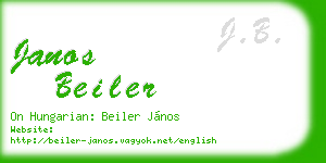 janos beiler business card